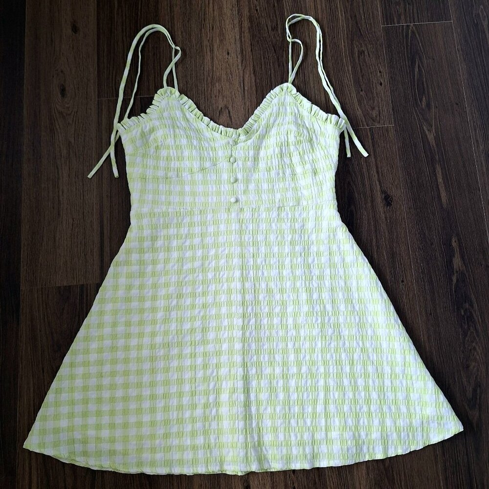 💙 GB Gingham Dress Size M/L Coquette Girl Romantic Girly